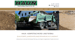 Desktop Screenshot of haun-erdbau.de